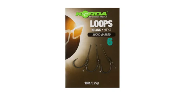 KORDA - Hotové návazce Loop Rigs Krank vel. 6 18 lb 3 ks