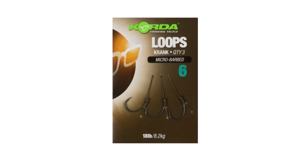 KORDA - Hotové návazce Loop Rigs Krank vel. 8 18 lb 3 ks
