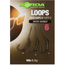 KORDA - Hotové návazce Loop Rigs Wide Gape X vel. 6 18 lb 3 ks