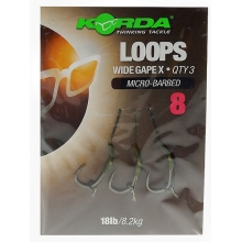 KORDA - Hotové návazce Loop Rigs Wide Gape X vel. 8 18 lb 3 ks