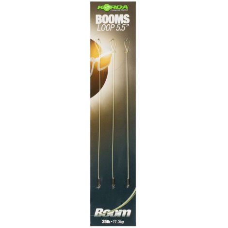 KORDA - Hotové návazce Ready Tied Boom Loop 25 lb 5,5" 14 cm 3 ks