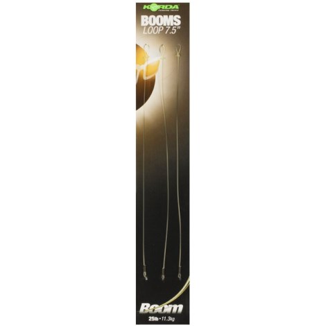 KORDA - Hotové návazce Ready Tied Boom Loop 25 lb 7,5" 19 cm 3 ks