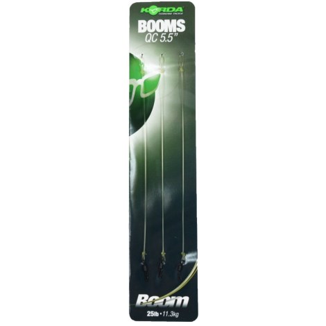 KORDA - Hotové návazce Ready Tied Boom QC 25 lb 5,5" 14 cm 3 ks