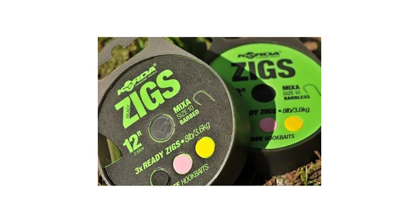 KORDA - Hotové návazce Ready Zigs 12' (360cm) vel. 10 3 ks