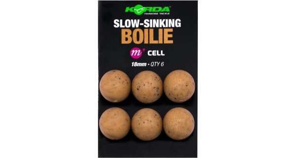 KORDA - Imitace nástrah Plastic Wafter Slow-Sinking Boilie Cell 18 mm 6 ks