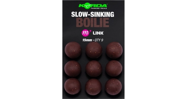 KORDA - Imitace nástrah Plastic Wafter Slow-Sinking Boilie Link 15 mm 9 ks