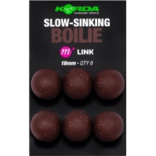 KORDA - Imitace nástrah Plastic Wafter Slow-Sinking Boilie Link 18 mm 6 ks