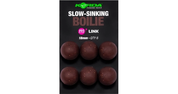 KORDA - Imitace nástrah Plastic Wafter Slow-Sinking Boilie Link 18 mm 6 ks