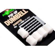 KORDA - Imitace nástrah Pop-up Dumbell Banoffee Bílá 12 mm 8 ks