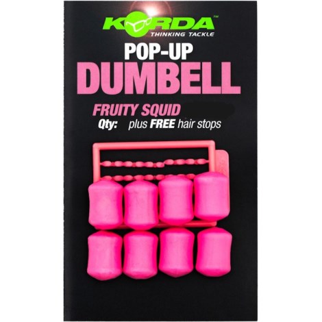 KORDA - Imitace nástrah Pop-up Dumbell Fruity Squid Růžová 12 mm 8 ks