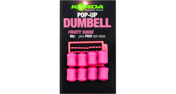 KORDA - Imitace nástrah Pop-up Dumbell Fruity Squid Růžová 16 mm 5 ks