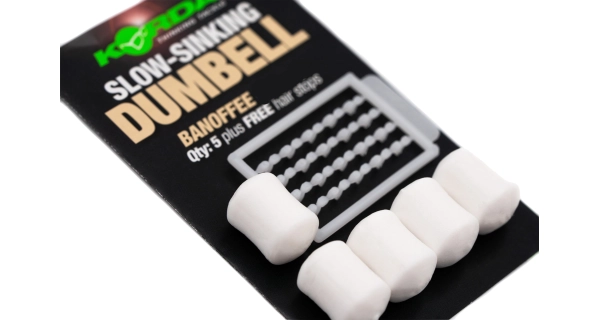 KORDA - Imitace nástrah Slow Sinking Dumbell Banoffee Bílá 8 mm 10 ks