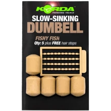 KORDA - Imitace nástrah Slow Sinking Dumbell Fishy Fish Béžová 12 mm 8 ks