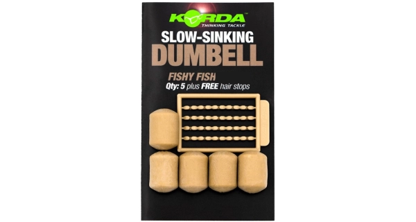 KORDA - Imitace nástrah Slow Sinking Dumbell Fishy Fish Béžová 12 mm 8 ks