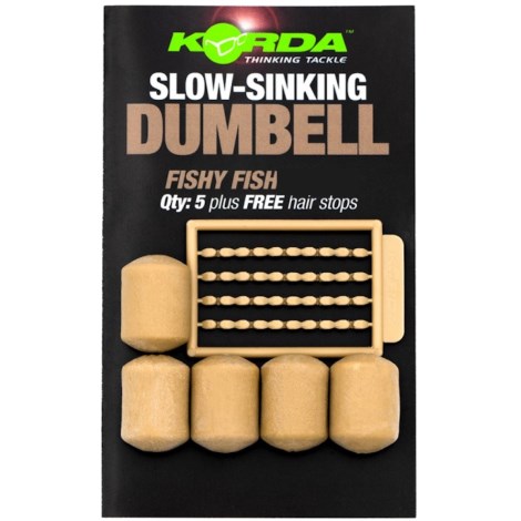 KORDA - Imitace nástrah Slow Sinking Dumbell Fishy Fish Béžová 12 mm 8 ks