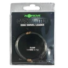 KORDA - Koncová montáž Dark Matter Ring Swivel Leader 18,1 kg 1 m Clear