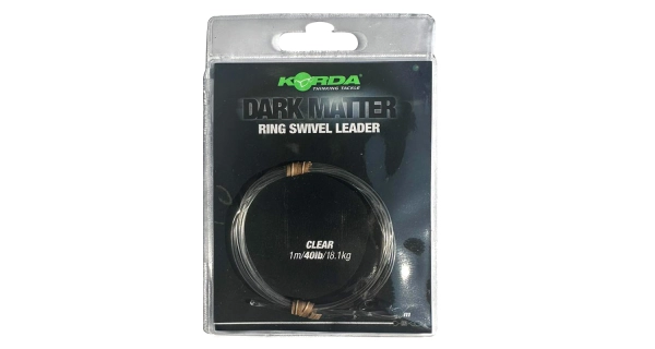KORDA - Koncová montáž Dark Matter Ring Swivel Leader 18,1 kg 1 m Clear