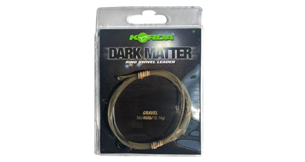 KORDA - Koncová montáž Dark Matter Ring Swivel Leader 18,1 kg 1 m Gravel