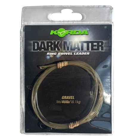 KORDA - Koncová montáž Dark Matter Ring Swivel Leader 18,1 kg 1 m Gravel