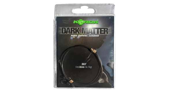 KORDA - Koncová montáž Dark Matter Ring Swivel Leader 18,1 kg 1 m Silt