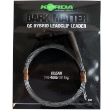 KORDA - Montáž Dark Matter Leader QC Hybrid Clip Čirá 100 cm 18,1 kg