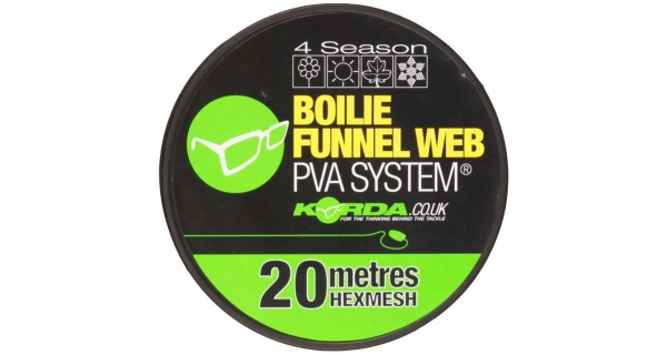KORDA - Náhradní punčocha do Boilie Funnelweb 4 Season 20 m Hexmesh 25 mm