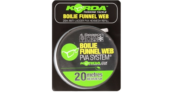 KORDA - Náhradní punčocha do Boilie Funnelweb 4 Season 20 m Hexmesh 25 mm