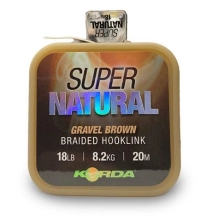 KORDA - Návazcová šňůra Super Natural Gravel Brown 20 m 18 lb