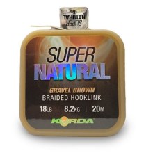 KORDA - Návazcová šňůra Super Natural Gravel Brown 20 m 25 lb