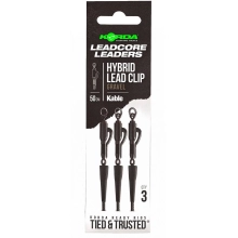 KORDA - Návazec Kable Leadcore Leader Hybrid Lead Clip 50 cm Gravel