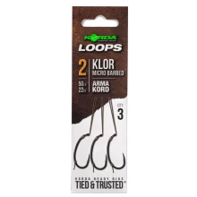 KORDA - Návazec Loop Rigs Klor vel. 2 50 lb 3 ks