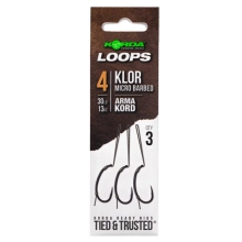 KORDA - Návazec Loop Rigs Klor vel. 4 30 lb 3 ks