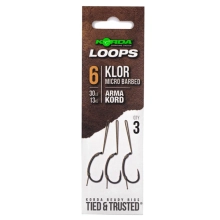 KORDA - Návazec Loop Rigs Klor vel. 6 30 lb 3 ks