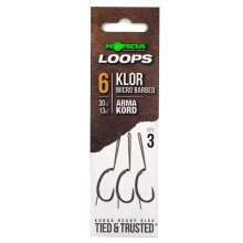 KORDA - Návazec Loop Rigs Klor vel. 6 30 lb 3 ks