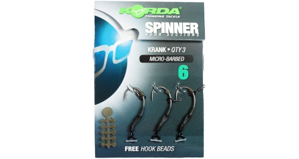 KORDA - Návazec Spinner Hook Section Krank vel. 6 3 ks