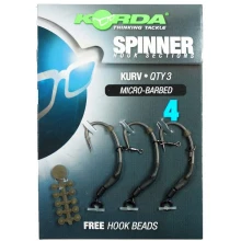 KORDA - Návazec Spinner Hook Section Kurv vel.4 3 ks