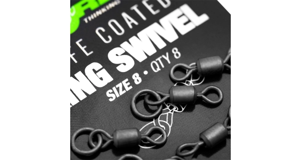 KORDA - Obratlík PTFE Ring Swivel vel. 8 8 ks