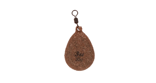 KORDA - Olověná zátěž textured flat pear swivel 2,5 oz 70 g