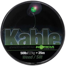 KORDA - Olověnka Kable Leadcore Weed Silt 50 lb 25 m