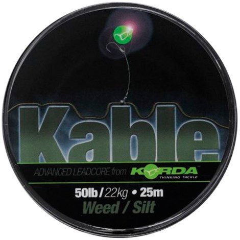 KORDA - Olověnka Kable Leadcore Weed Silt 50 lb 25 m