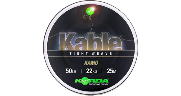 KORDA - Olověnka Kable Tight Weave 25 m 50 lb Kamo