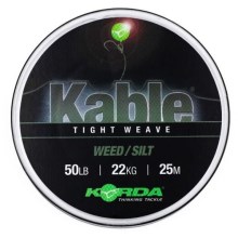 KORDA - Olověnka Kable Tight Weave 25 m 50 lb Weed