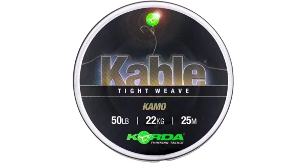 KORDA - Olověnka Kable Tight Weave Kamo 7 m 22 kg