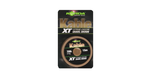 KORDA - Olověnka Kable XT Extreme Leadcore 15m 31kg Gravel Brown