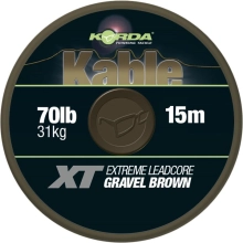 KORDA - Olověnka Kable XT Extreme Leadcore 15m 31kg Gravel Brown