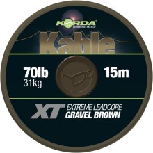 KORDA - Olověnka Kable XT Extreme Leadcore 15m 31kg Gravel Brown