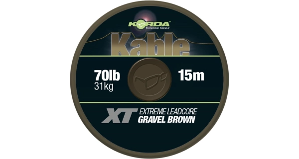 KORDA - Olověnka Kable XT Extreme Leadcore 15m 31kg Gravel Brown
