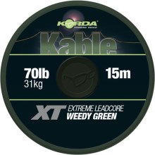 KORDA - Olověnka Kable XT Extreme Leadcore 15m 31kg Weedy Green
