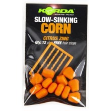 KORDA - Pomalu potápivá umělá kukuřice Slow Sinking Corn Citrus Zing Orange 12 ks