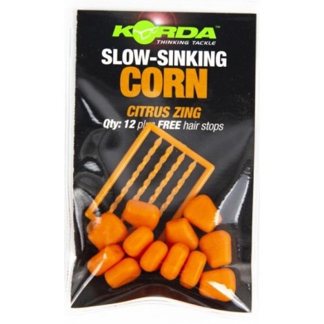 KORDA - Pomalu potápivá umělá kukuřice Slow Sinking Corn Citrus Zing Orange 12 ks